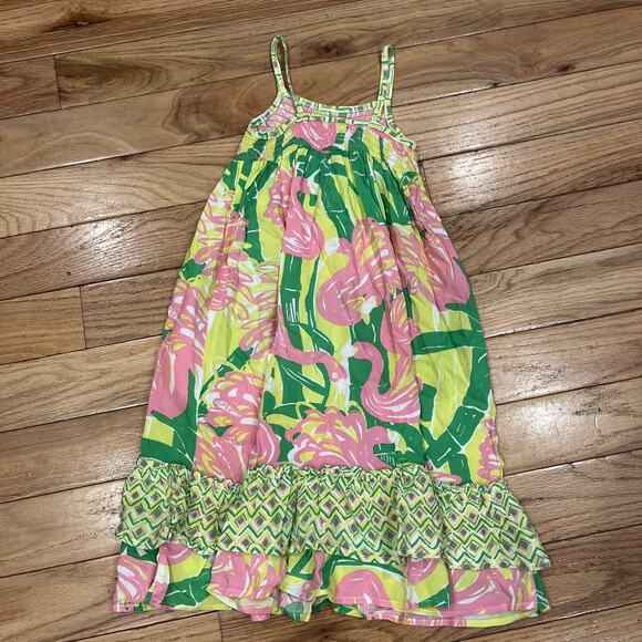 Lilly Pulitzer Target 20th Anniversary Collection 4T Pink Sun Dress Ruffle Hem - Picture 6 of 8